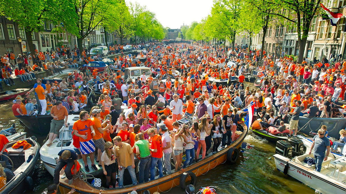 King's Day Koningsdag on April 27 in the Netherlands